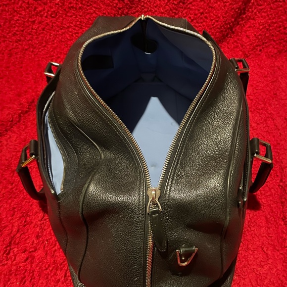 SMYTHSON OF BOND STREET Leather Dome Duffle Bag. - Picture 6 of 11